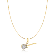 Gargantilha Guitarra Cravejada de Zircônia Folheada a Ouro 18k