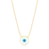 Gargantilha Olho Grego Liso Folheada a Ouro 18k
