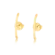 Brinco Ear Hook Liso Folheado a Ouro 18K