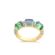 Anel Cristal Oval com Pedras de Zircônia Folheado a Ouro 18k