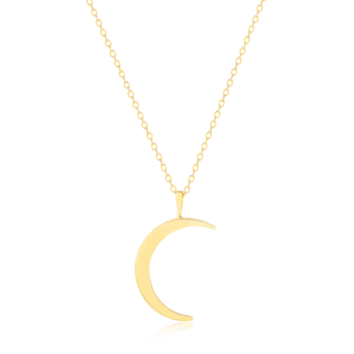 Gargantilha Lua Lisa Folheado a Ouro 18k