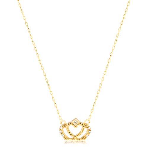 Gargantilha Coroa com Pedras de Zircônia Folheada a Ouro 18k