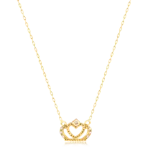 Gargantilha Coroa com Pedras de Zircônia Folheada a Ouro 18k