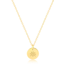 Gargantilha Redonda Lisa Sol Folheada a Ouro 18k