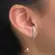 Brinco Ear Hook Cravejado de Zircônia Folheado a Ouro 18K