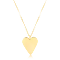 Gargantilha Coração Liso Folheada a Ouro 18K