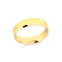 Aliança Lisa Tradicional 5mm Folheada a Ouro 18k