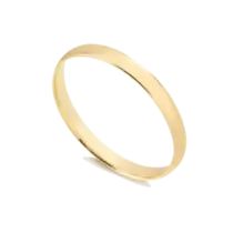 Aliança Anatômica 3mm Folheada a Ouro 18k