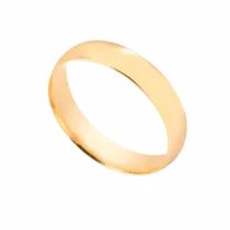 Aliança Anatômica 4mm Folheada a Ouro 18k
