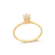 Anel Solitário Folheado a Ouro 18k