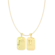 Pingente Duplo Placa Tal Pai Tal Filho Liso Folheado a Ouro 18k