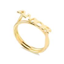 Anel Liso Amor Folheado a Ouro 18k