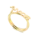 Anel Liso Amor Folheado a Ouro 18k