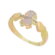 Anel Menina Cravejado de Zircônia Folheado a Ouro 18K