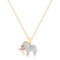 Pingente Mamut Cravejado de Zircônia Folheado a Ouro 18k
