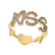 Anel Kiss Cravejado de Zircônia Folheado a Ouro 18k