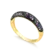 Anel Aparador fino com Cravejado de Zircônias Folheado a Ouro 18k