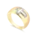 Anel Cruz Vazada Cravejada de Zircônia Folheado a Ouro 18k