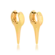 Argola Lisa Com Ponta Folheada a Ouro 18k