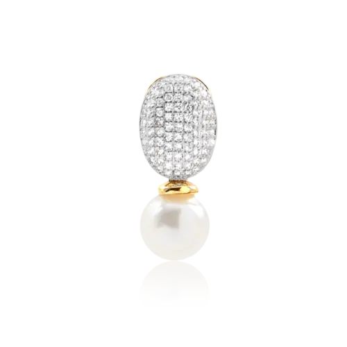 Pingente Pérola Cravejado de Zircônia Folheado a Ouro 18k