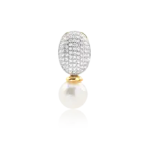 Pingente Pérola Cravejado de Zircônia Folheado a Ouro 18k