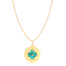Gargantilha Trevo Folheada a Ouro 18k