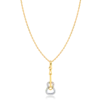 Gargantilha Violão Com Pedras de Zircônia Folheada a Ouro 18k