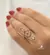 Anel Marquise Cravejado de Zircônia Folheado a Ouro 18k