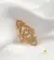 Anel Marquise Cravejado de Zircônia Folheado a Ouro 18k