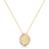 Pingente Redondo Pai Nosso Cravejado de Zircônia Folheado a Ouro 18k