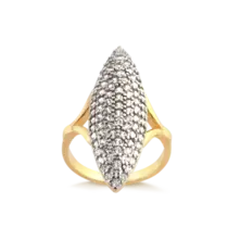 Anel Marquise Marilda Com Pedras De Zircônia Folheado a Ouro 18K