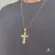 Pingente Cruz Lisa Folheado a Ouro 18k