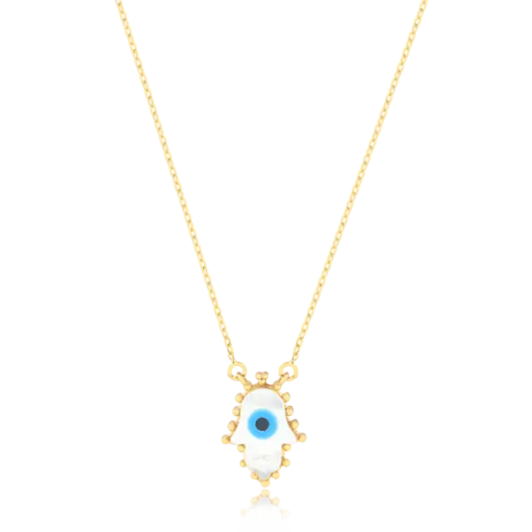 Gargantilha Mão de Fátima Folheada a Ouro 18k