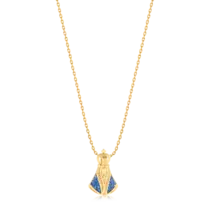 Gargantilha Nossa Senhora Aparecida Com Zircônias Folheada a Ouro 18k