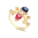Anel Com Pedras de Zircônia Folheado a Ouro 18K