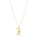 Pingente Com Zircônia Menina Patins Folheada a Ouro 18k