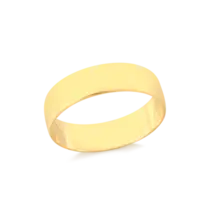 Aliança Lisa 6mm Folheada a Ouro 18k