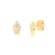 Brinco Cupcake com Pedras de Zircônia Folheado a Ouro 18k