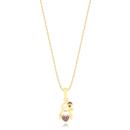 Gargantilha Menina Com Pedra de Zircônia Folheada a Ouro 18k