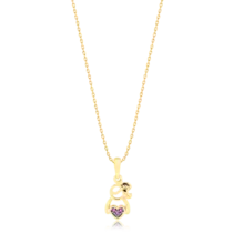Gargantilha Menina Com Pedra de Zircônia Folheada a Ouro 18k