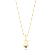 Gargantilha Menino Com Pedra de Zircônia Folheado a Ouro 18k