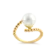 Anel Bolinha Com Pérola Folheado a Ouro 18k