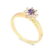Anel Flor Com Pedras de Zircônia Folheado a Ouro 18K
