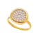 Anel Circular Cravejado de Zircônia Folheado a Ouro 18K