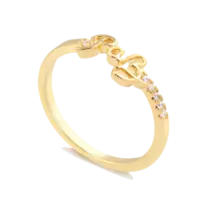 Anel Paz com Pedras de Zircônia Folheado a Ouro 18K