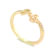 Anel Paz com Pedras de Zircônia Folheado a Ouro 18K