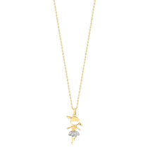 Gargantilha Menina Com Pedras de Zircônia Folheada a Ouro 18k