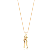 Gargantilha Abraço Casal Folheada a Ouro 18K