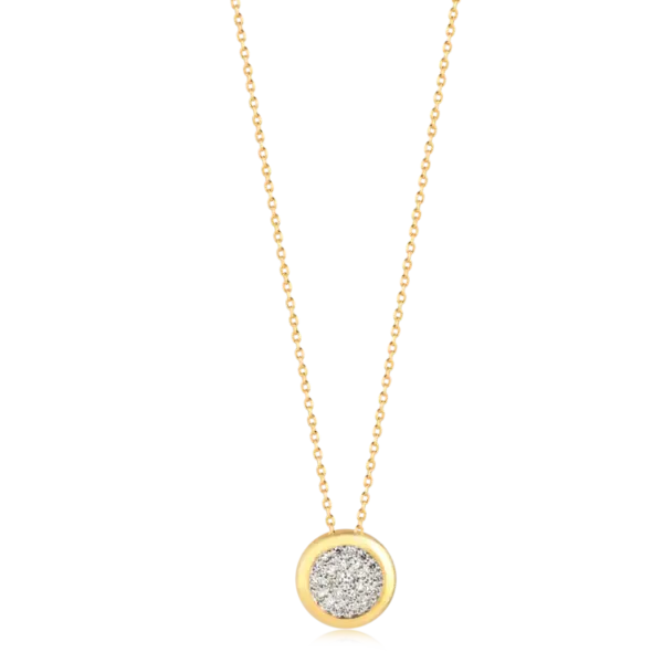 Gargantilha Redonda Cravejada de Zircônia Folheada a Ouro 18k