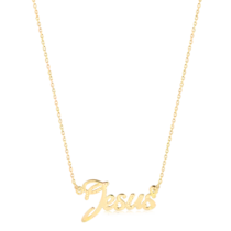 Gargantilha Jesus Folheada a Ouro 18k